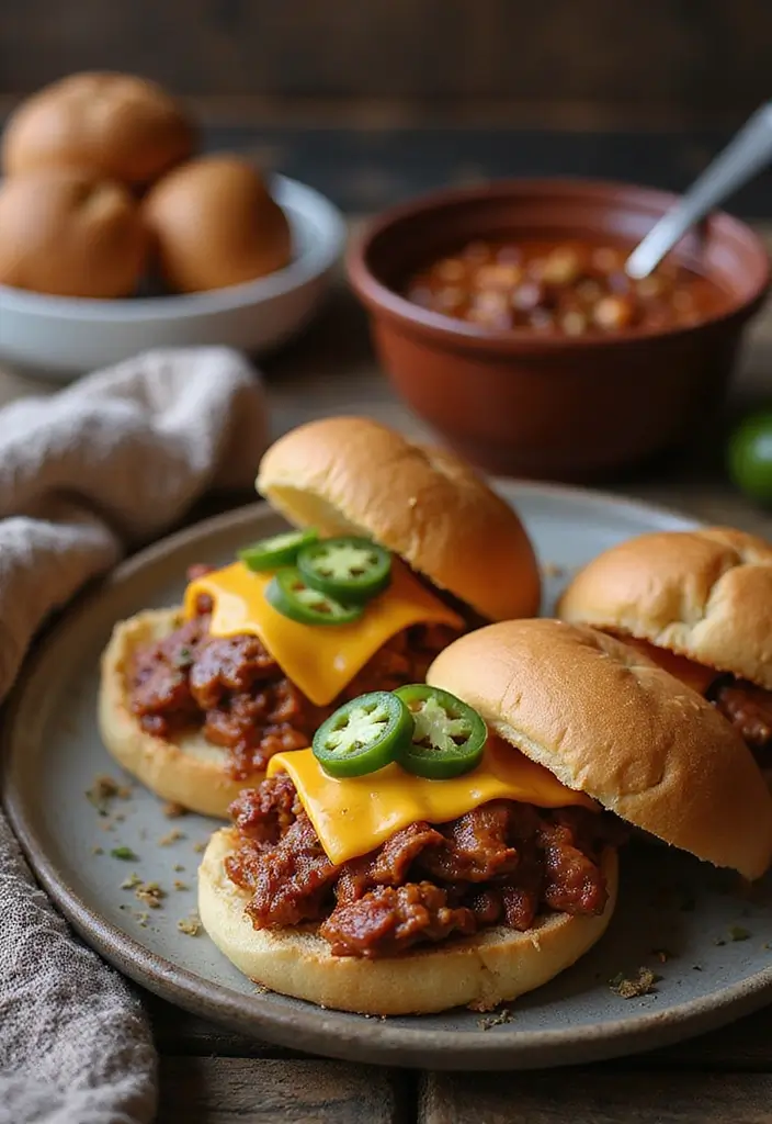 25 Pulled Pork Recipes for Sandwich Lovers - 21. Pulled Pork Chili Sandwiches