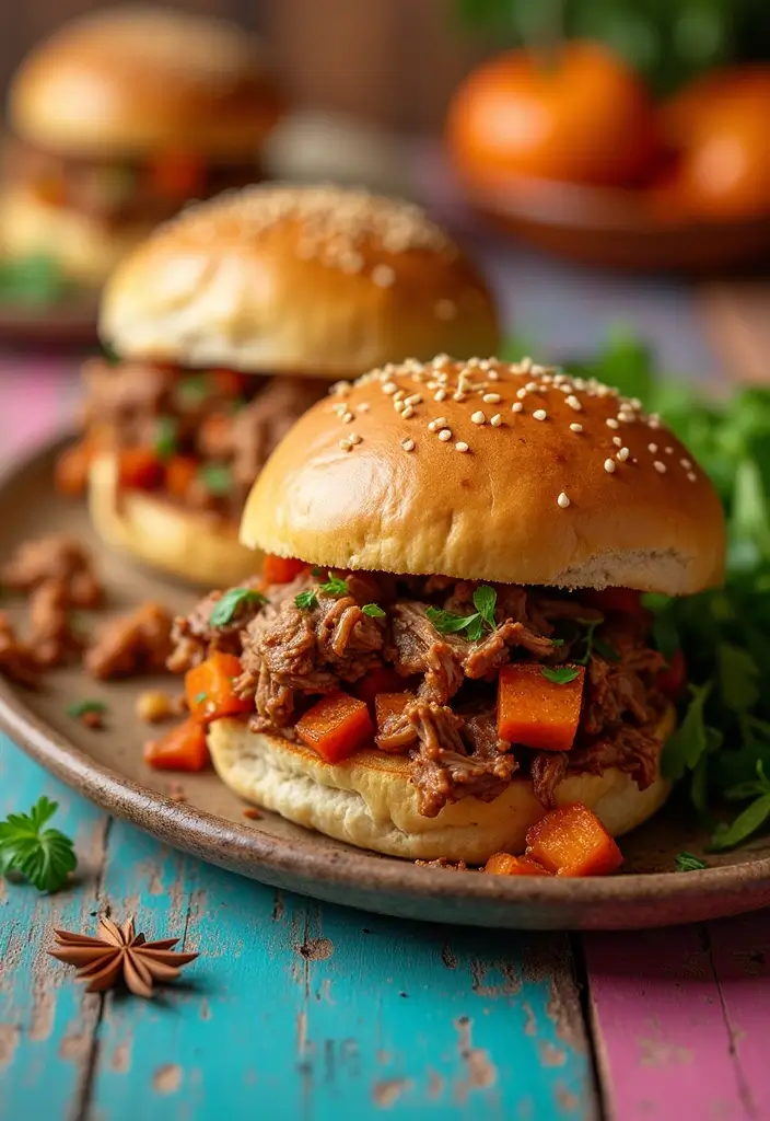 25 Pulled Pork Recipes for Sandwich Lovers - 22. Pulled Pork Sweet Potato Sandwiches