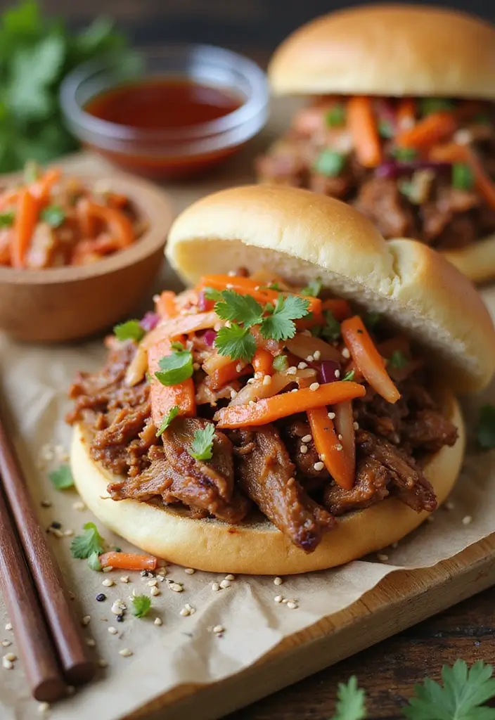 25 Pulled Pork Recipes for Sandwich Lovers - 5. Asian-Inspired Pulled Pork Sandwiches