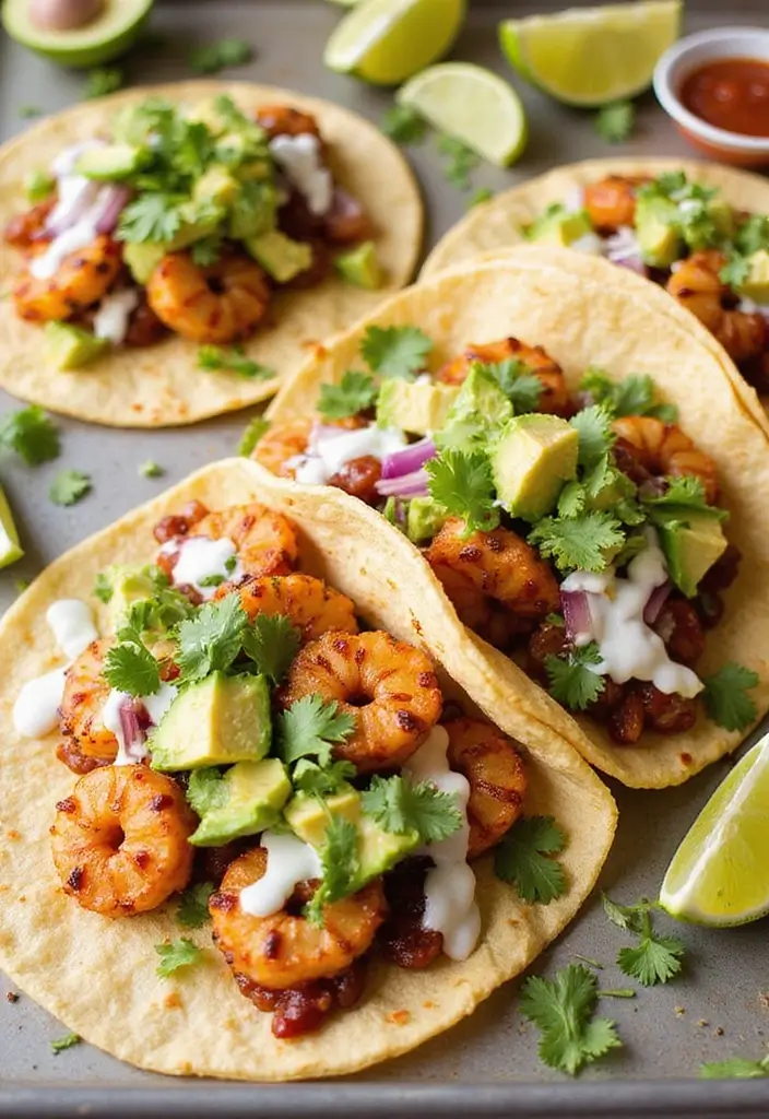 25 Sheet Pan Meat Recipes for Quick Dinners - 21. Chili Lime Shrimp Tacos