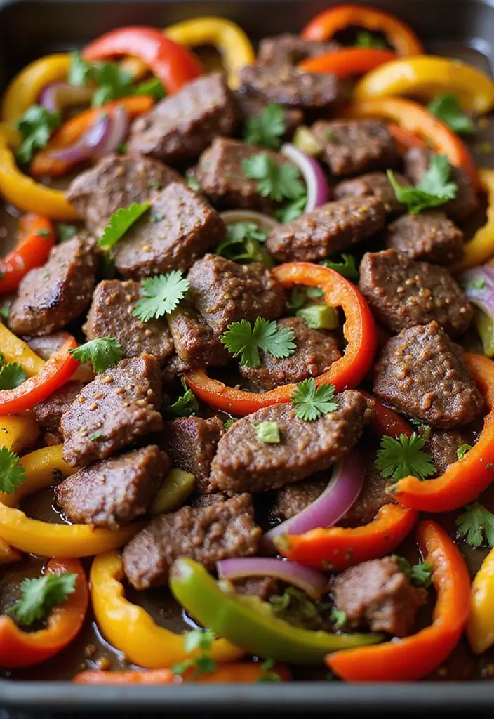 25 Sheet Pan Meat Recipes for Quick Dinners - 7. Sheet Pan Beef Fajitas