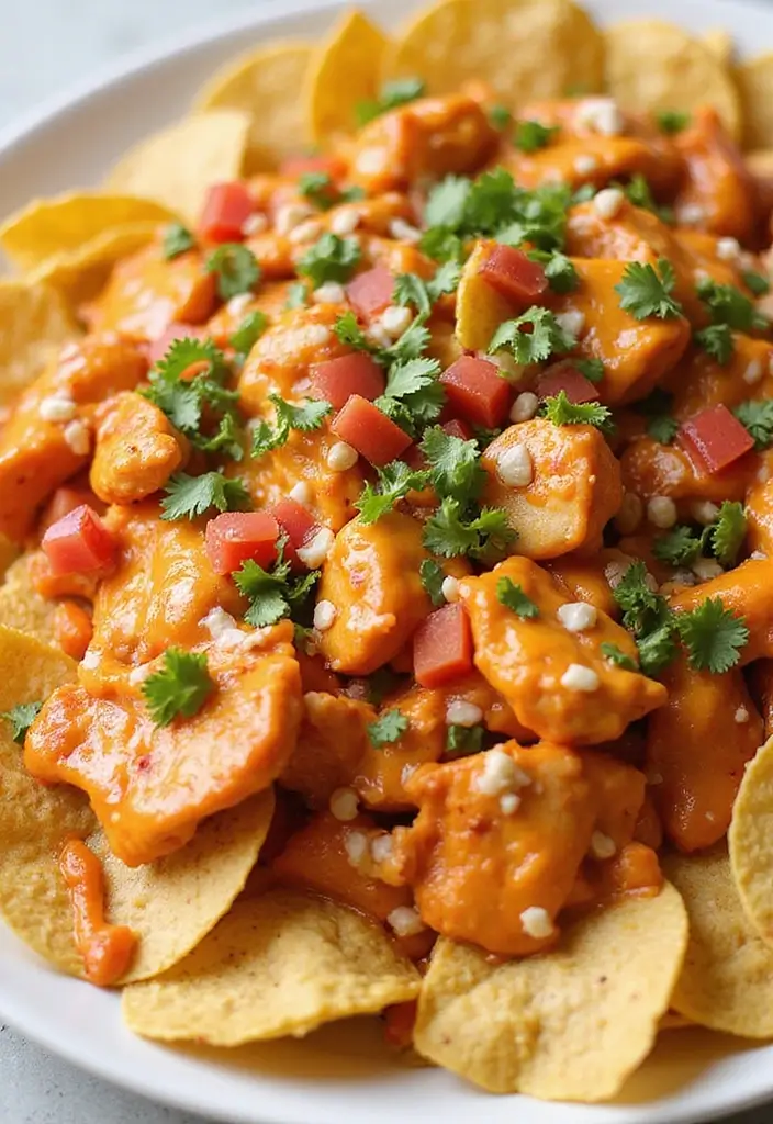 25 Spicy Chicken Recipes for Heat Lovers - 18. Spicy Buffalo Chicken Nachos