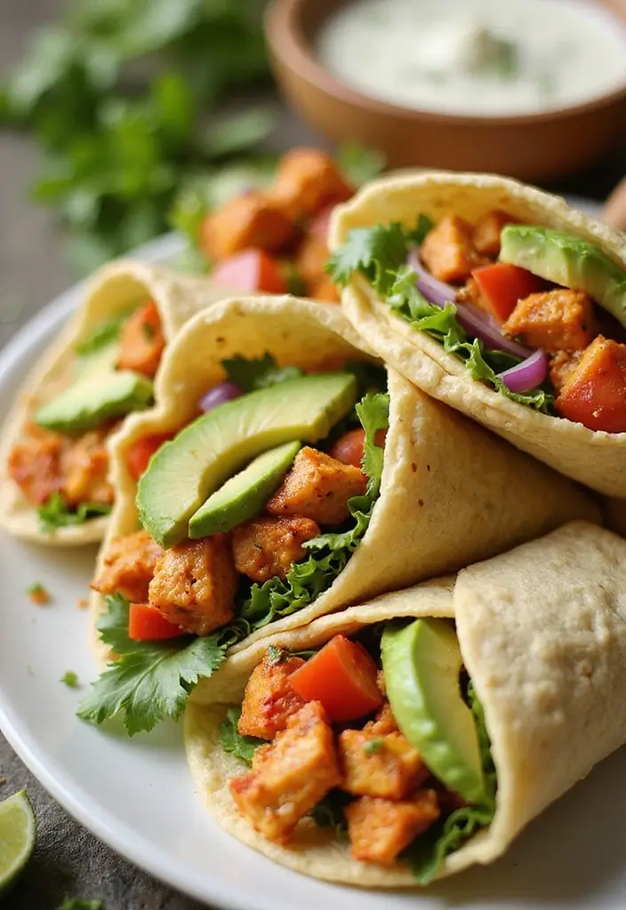 25 Spicy Chicken Recipes for Heat Lovers - 22. Spicy Avocado Chicken Wraps