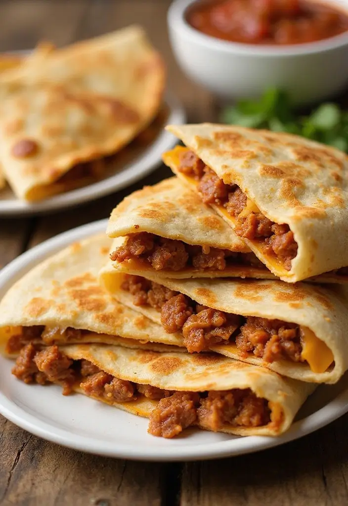 25 Spicy Pork Recipes for Flavor Seekers - 18. Spicy Pork and Spinach Quesadillas