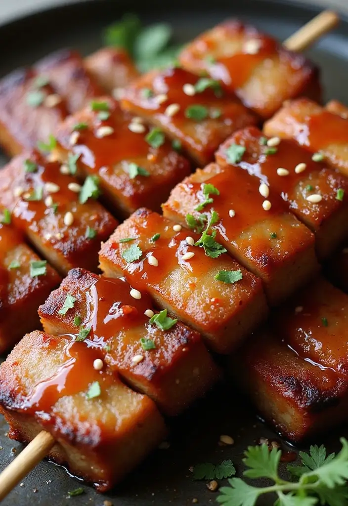 25 Spicy Pork Recipes for Flavor Seekers - 5. Spicy Korean Pork Belly Skewers
