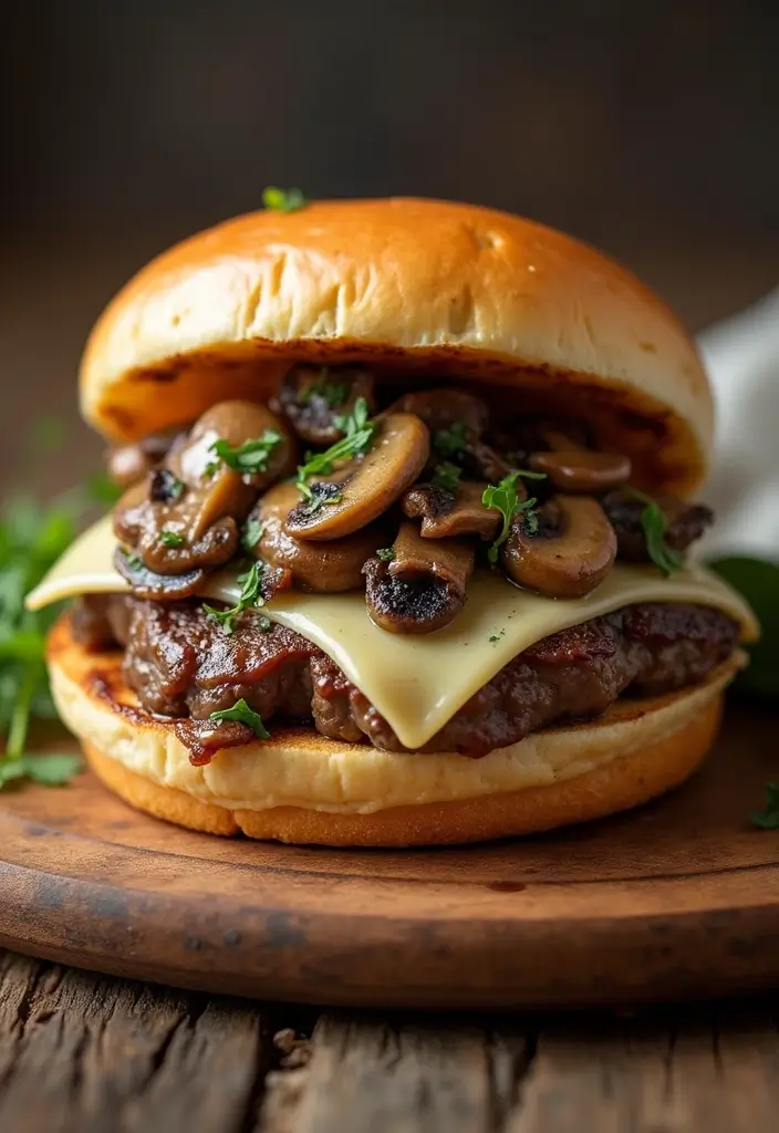 25 Steak Sandwich Recipes That Satisfy Big Appetites - 13. Steak and Mushroom Sandwich