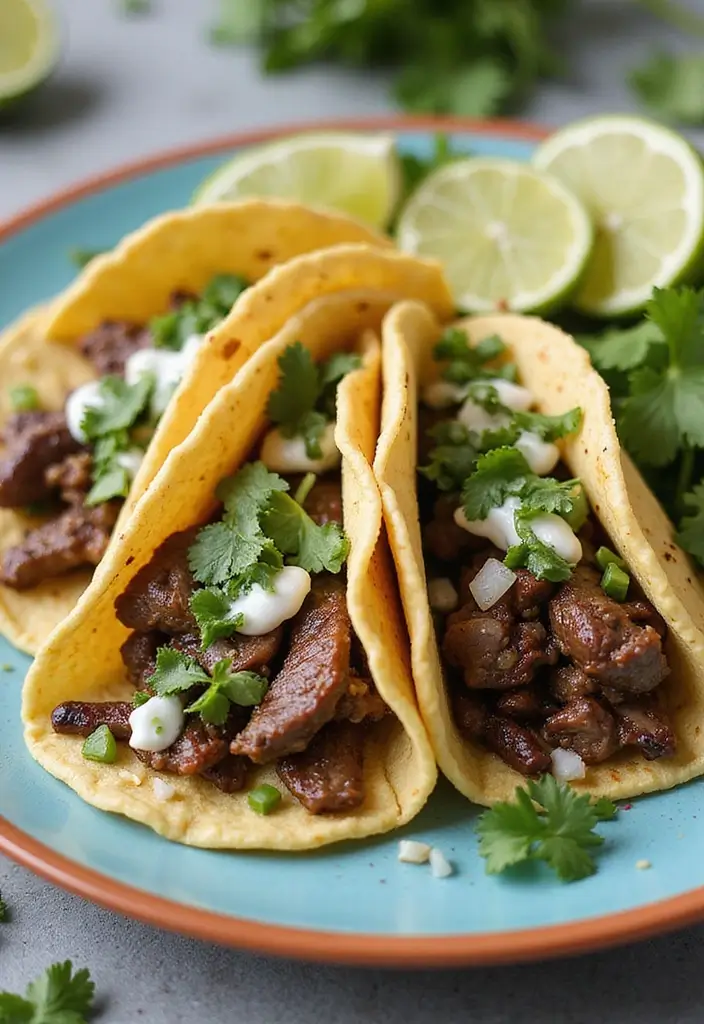 25 Steak Sandwich Recipes That Satisfy Big Appetites - 16. Steak Tacos with Cilantro-Lime Sauce
