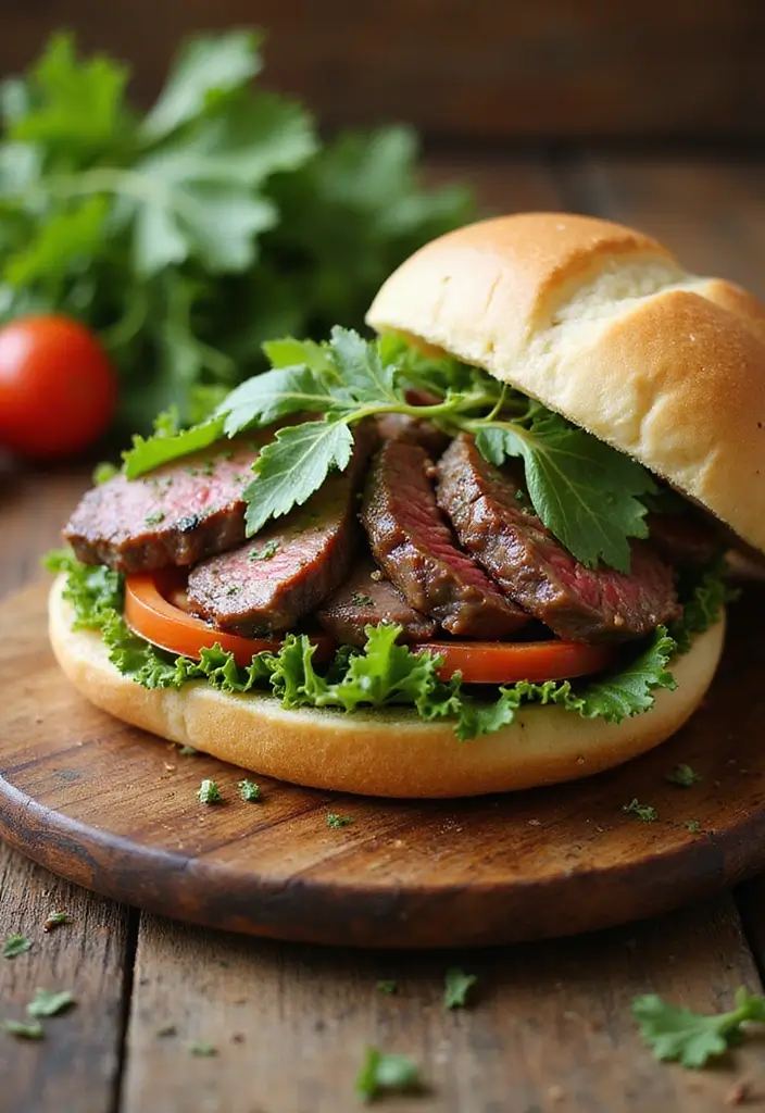 25 Steak Sandwich Recipes That Satisfy Big Appetites - 20. Steak Salad Sandwich