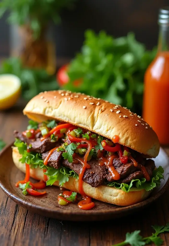 25 Steak Sandwich Recipes That Satisfy Big Appetites - 4. Spicy Steak Banh Mi