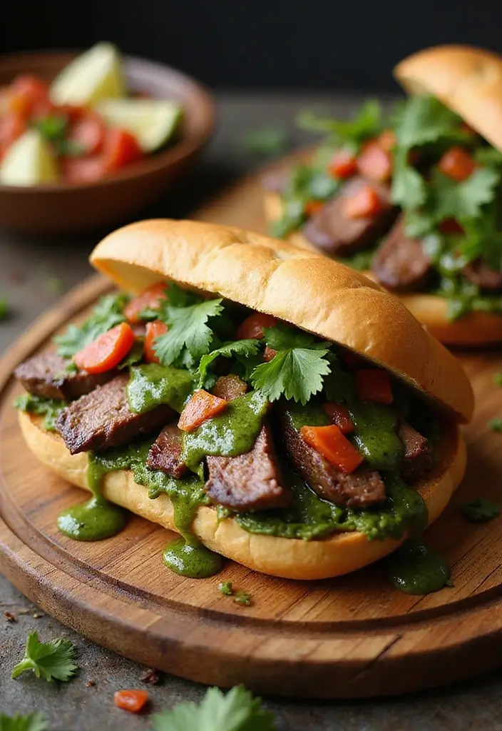 25 Steak Sandwich Recipes That Satisfy Big Appetites - 9. Chimichurri Steak Sandwich