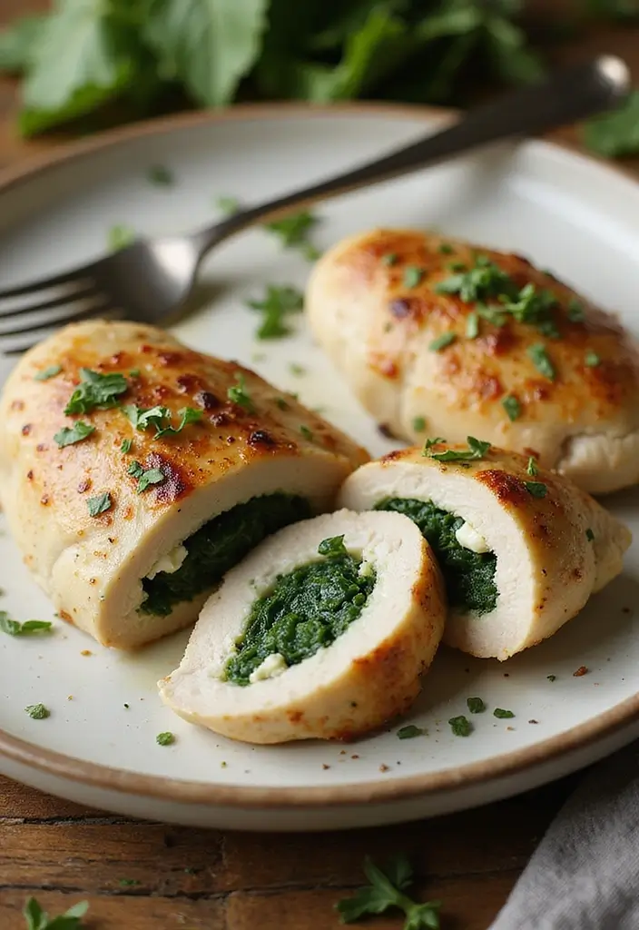 25 Stuffed Meat Recipes That Wow at Dinner - 1. Spinach and Feta Stuffed Chicken Breast