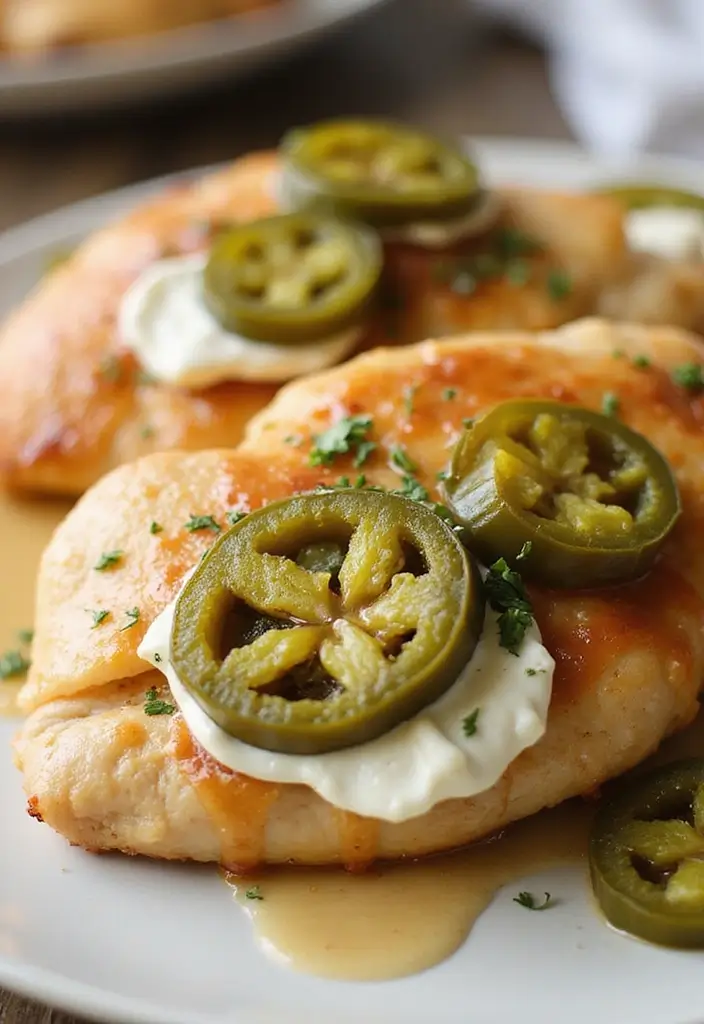 25 Stuffed Meat Recipes That Wow at Dinner - 13. Cream Cheese and Jalapeño Stuffed Chicken
