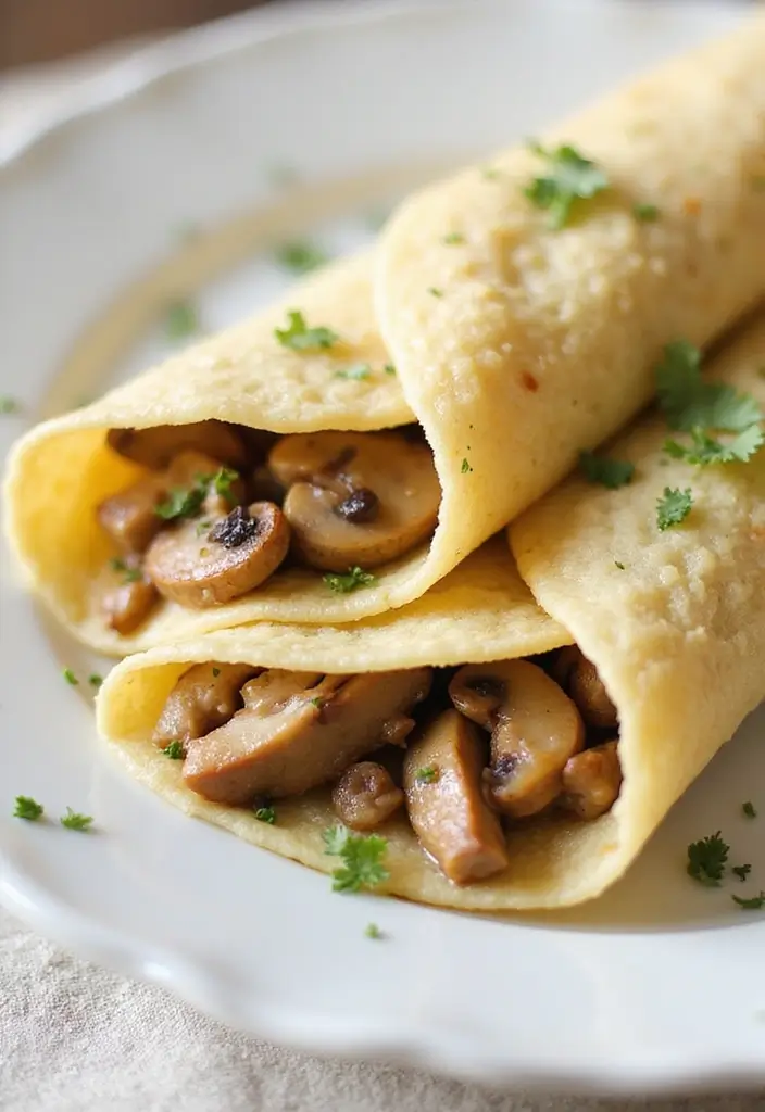 25 Stuffed Meat Recipes That Wow at Dinner - 19. Chicken and Mushroom Stuffed Crepes