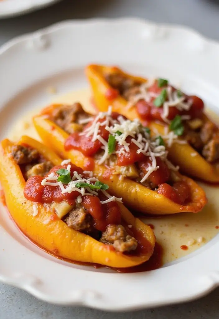 25 Stuffed Meat Recipes That Wow at Dinner - 21. Pumpkin and Sausage Stuffed Shells