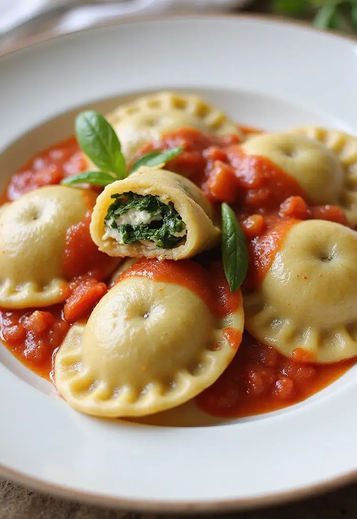 25 Stuffed Meat Recipes That Wow at Dinner - 23. Stuffed Ravioli with Spinach and Ricotta