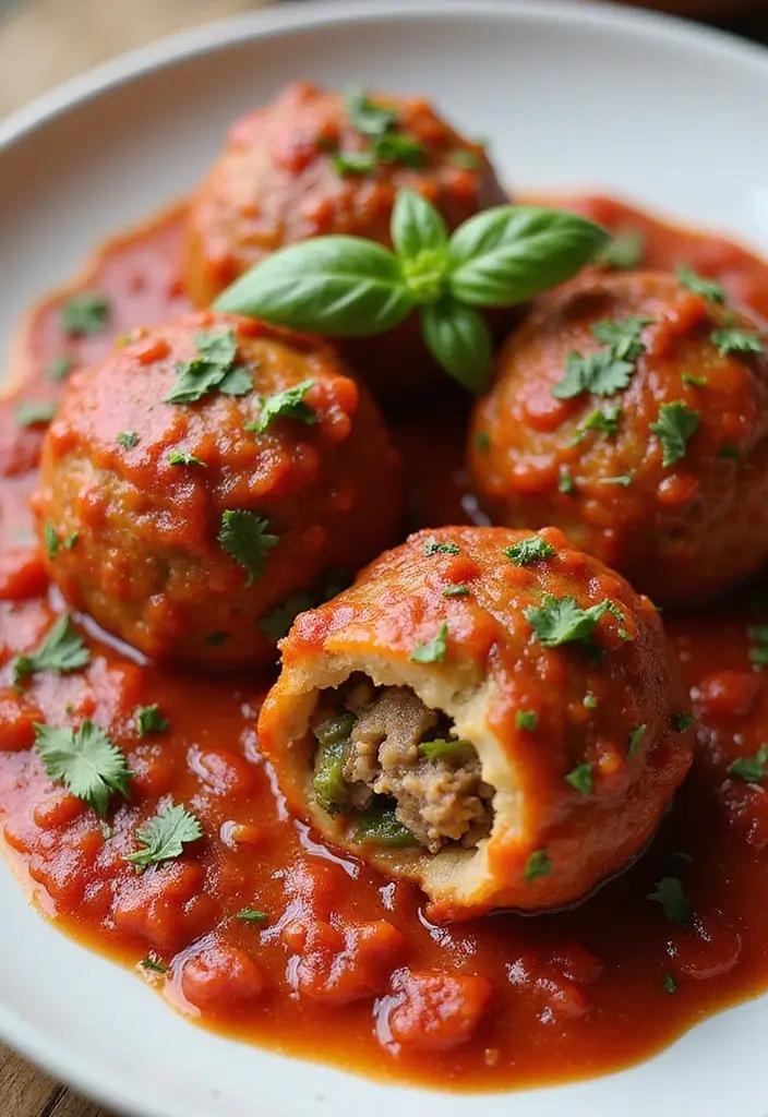 25 Stuffed Meat Recipes That Wow at Dinner - 5. Italian Stuffed Meatballs