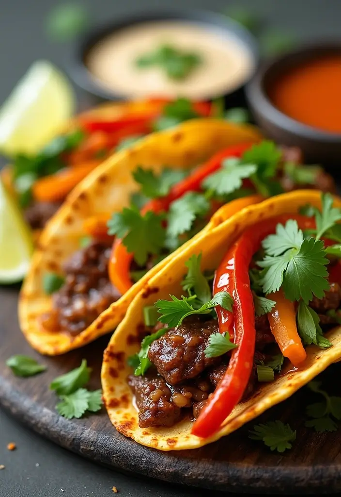26 Asian Beef Recipes That Are Bursting with Flavor - 17. Beef Tacos with Asian Flavors