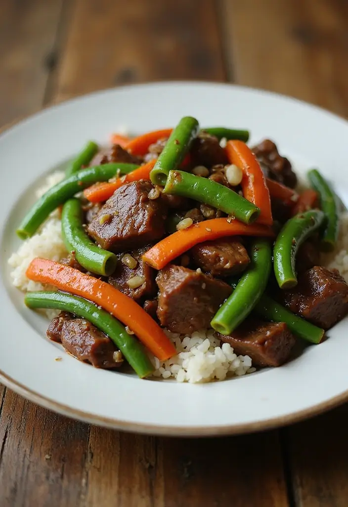 26 Asian Beef Recipes That Are Bursting with Flavor - 19. Garlic Beef with Green Beans
