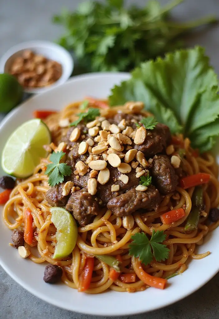 26 Asian Beef Recipes That Are Bursting with Flavor - 24. Beef Pad Thai