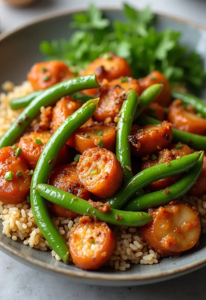 26 Asian Pork Recipes That Burst with Sweet Heat - 21. Pork and Green Bean Stir-Fry