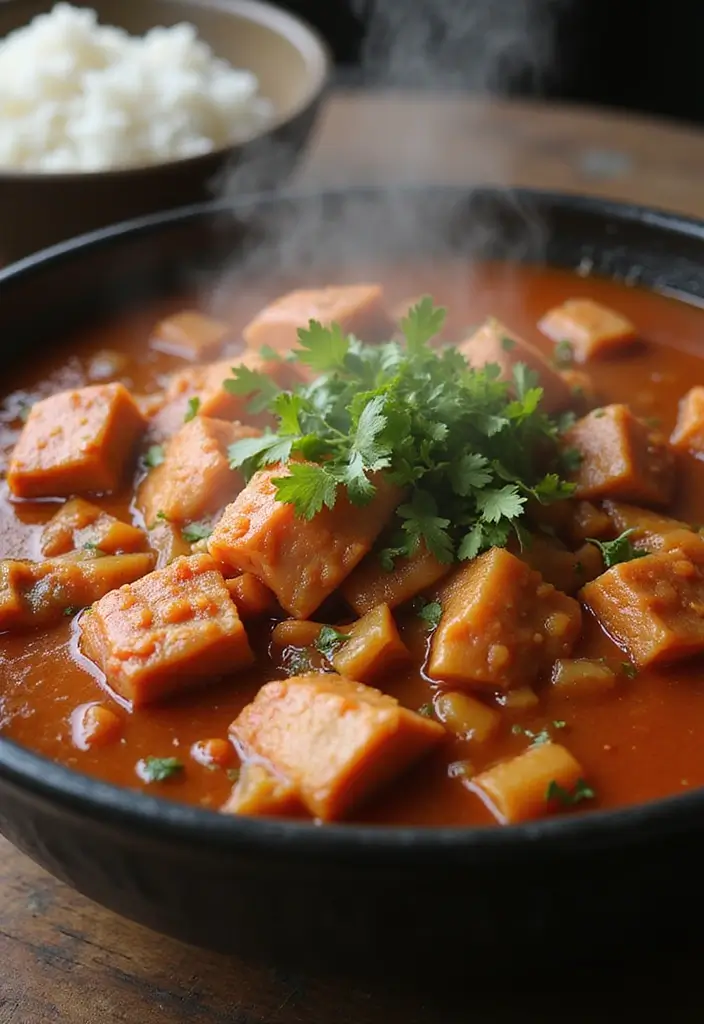 26 Asian Pork Recipes That Burst with Sweet Heat - 22. Korean Pork Belly Kimchi Stew