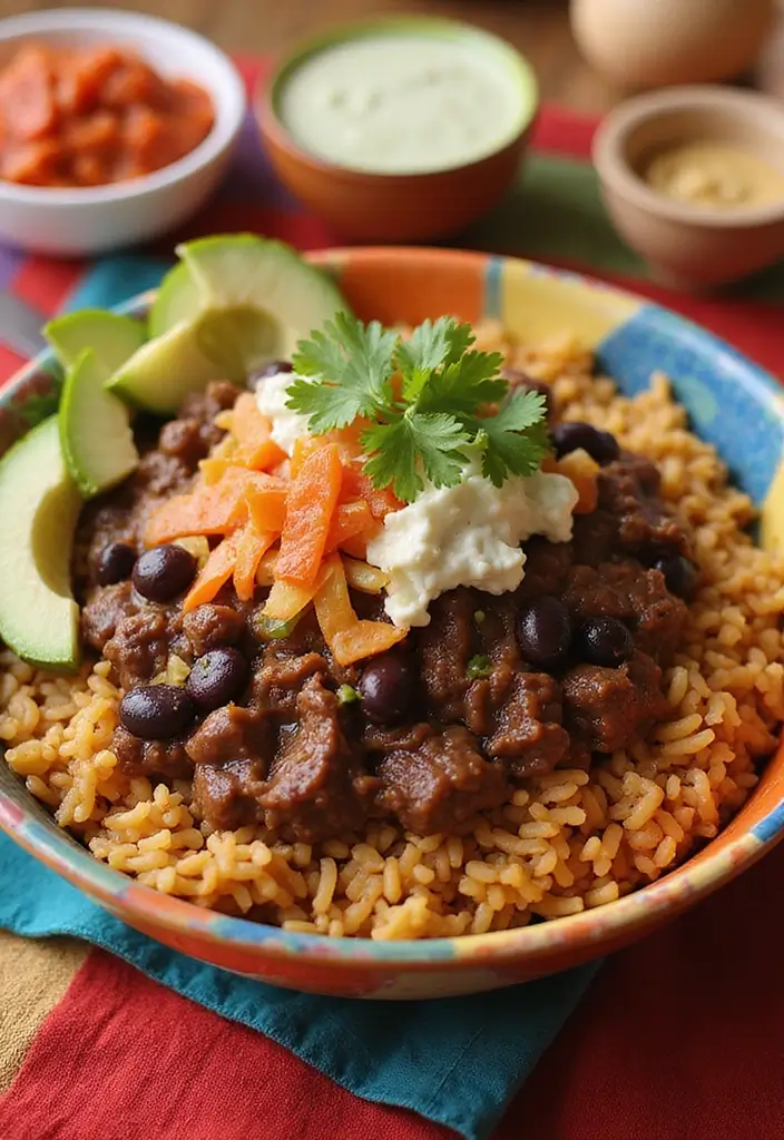 26 Beef and Rice Recipes for Quick Family Meals - 17. Beefy Rice and Bean Bowl