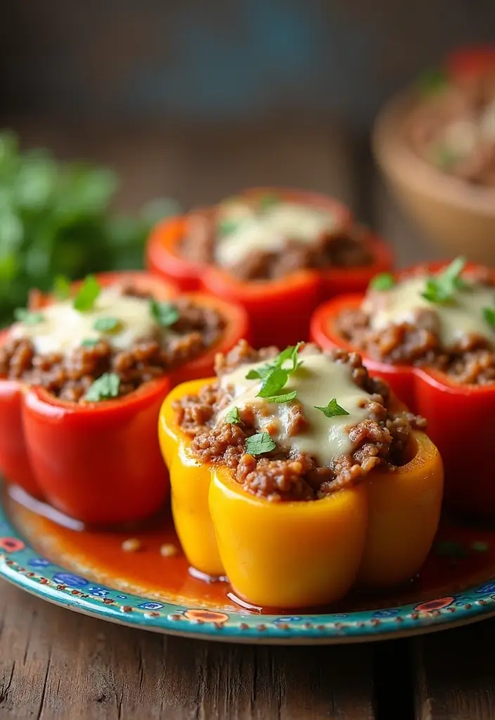 26 Beef and Rice Recipes for Quick Family Meals - 9. Savory Beef and Rice Stuffed Peppers
