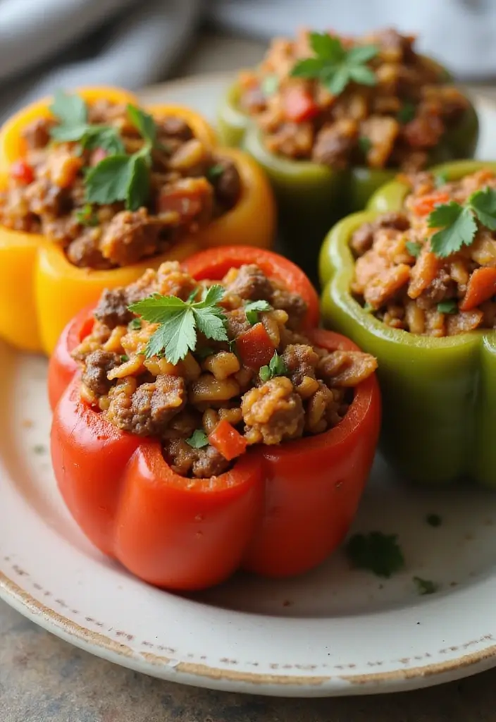 26 Budget-Friendly Beef Recipes for Families - 19. Beef Stuffed Peppers