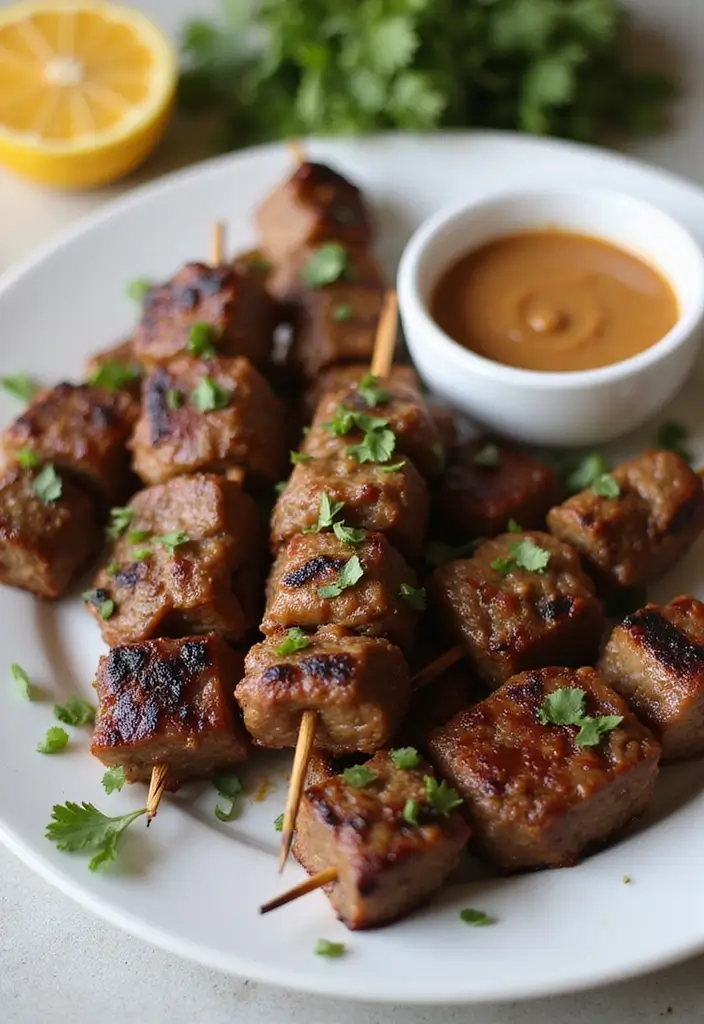 26 Budget-Friendly Beef Recipes for Families - 24. Beef Satay