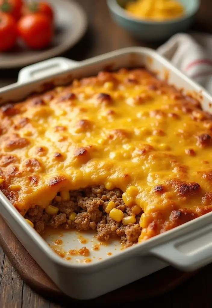 26 Budget-Friendly Beef Recipes for Families - 25. Beef and Corn Casserole