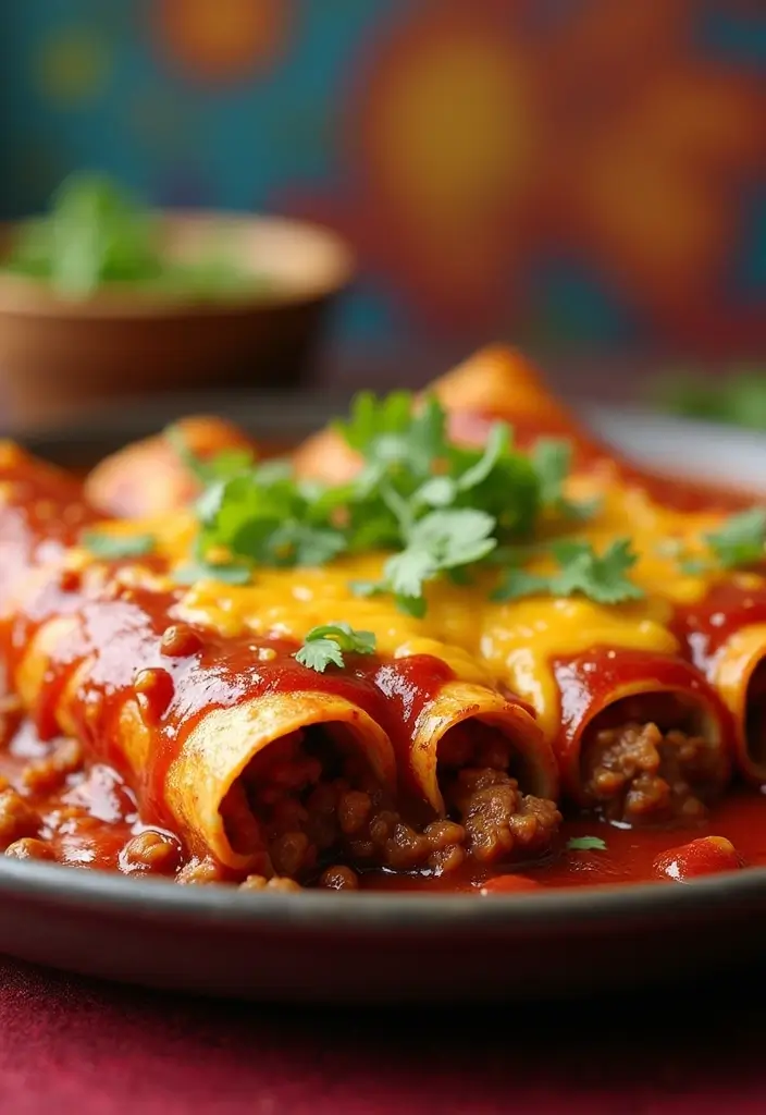 26 Classic Comfort Meat Recipes Everyone Loves - 13. Tex-Mex Beef Enchiladas