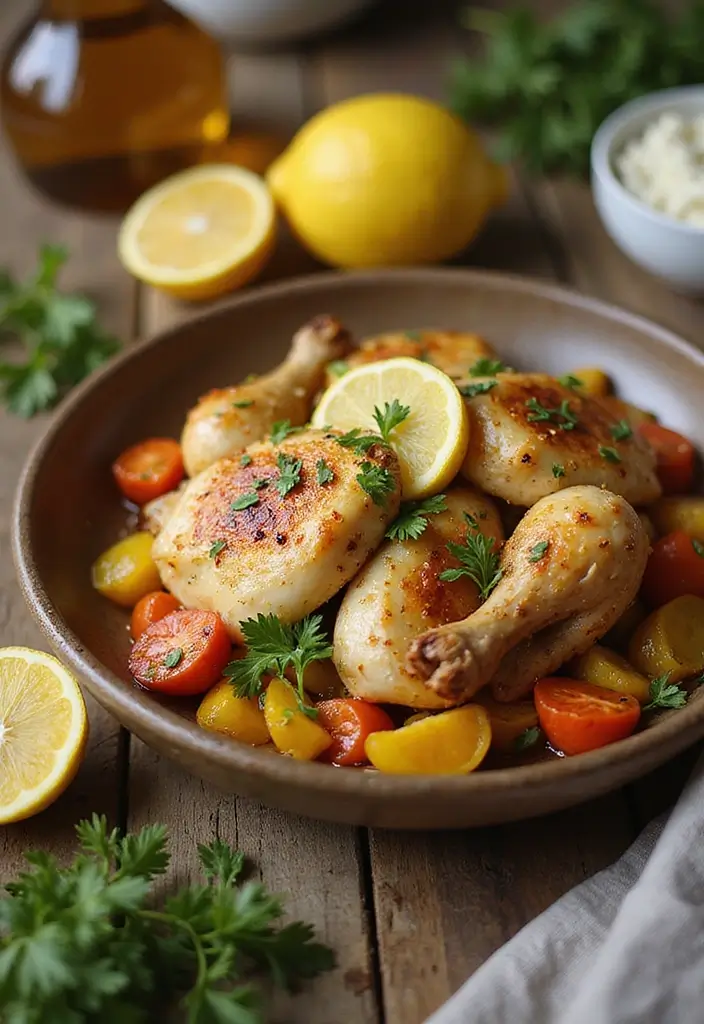 26 Classic Comfort Meat Recipes Everyone Loves - 24. Baked Lemon Garlic Chicken