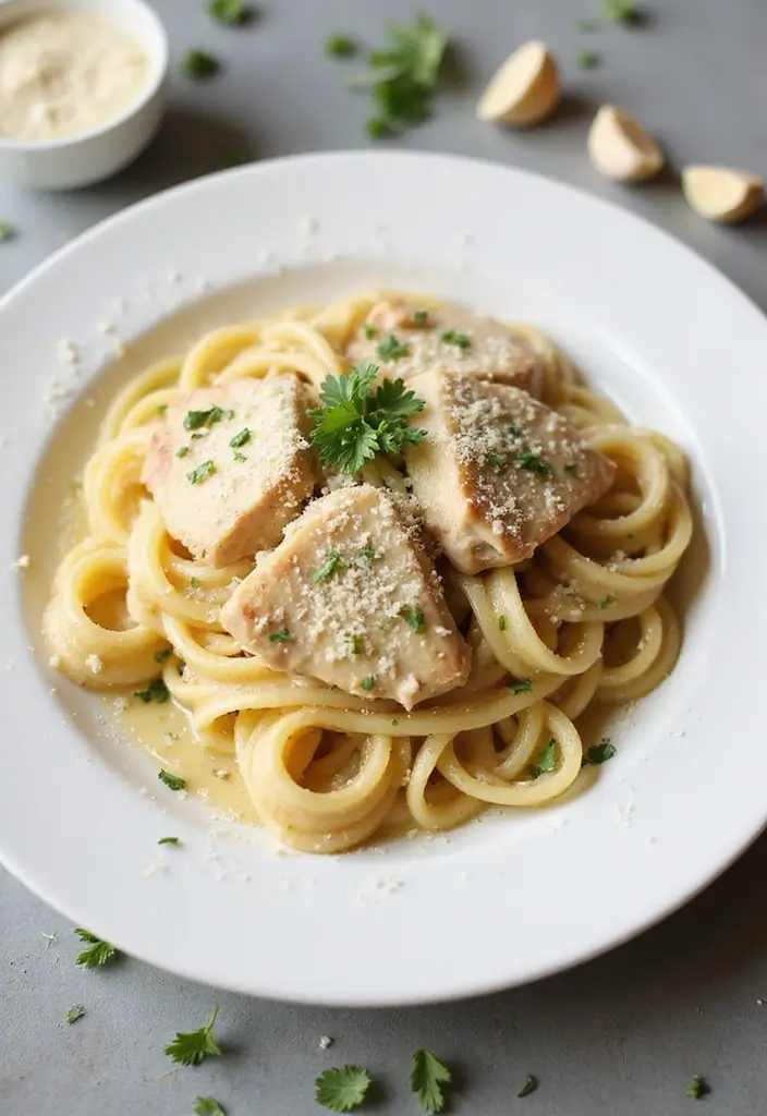 26 Creamy Chicken Pasta Recipes Everyone Craves - 1. Creamy Garlic Chicken Pasta