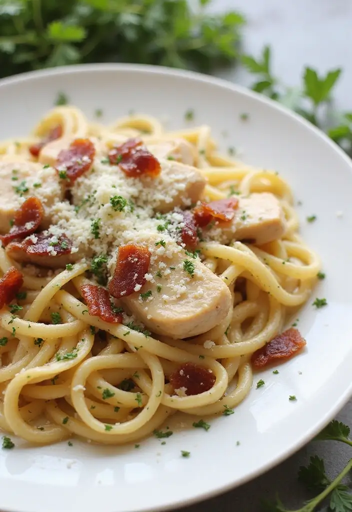 26 Creamy Chicken Pasta Recipes Everyone Craves - 11. Creamy Chicken Carbonara