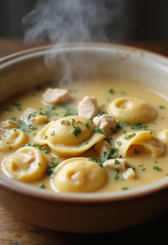 26 Creamy Chicken Pasta Recipes Everyone Craves - 13. Creamy Chicken Tortellini Soup