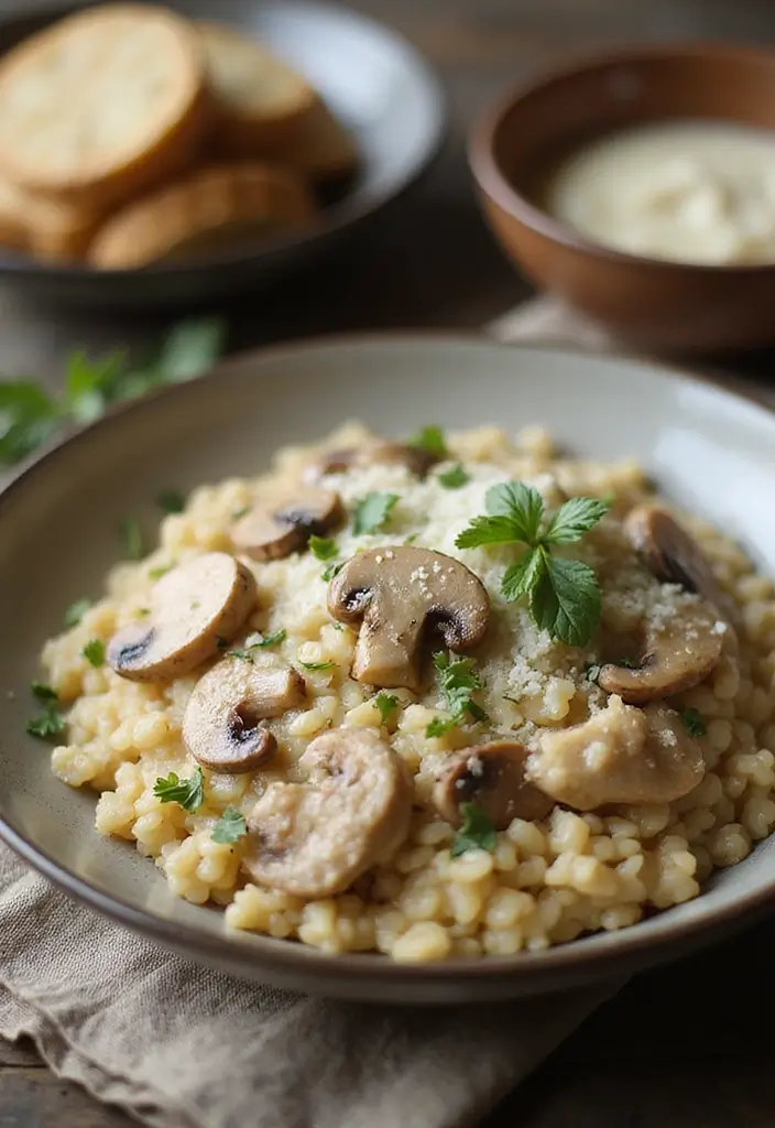 26 Creamy Chicken Pasta Recipes Everyone Craves - 9. Creamy Chicken Mushroom Risotto