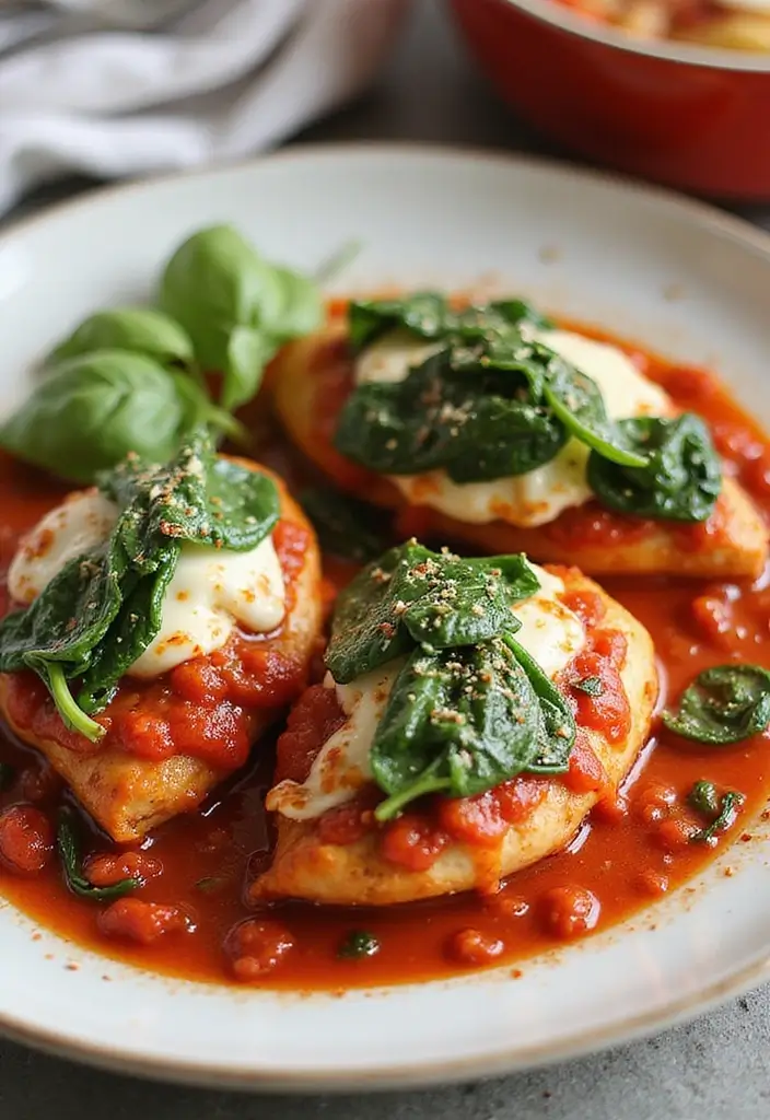 26 Easy Chicken Dinner Recipes for Busy Nights - 10. Italian Chicken and Spinach