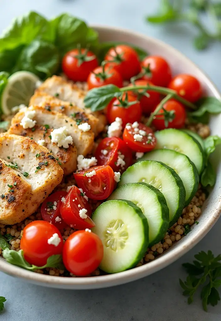 26 Easy Chicken Dinner Recipes for Busy Nights - 15. Mediterranean Chicken Quinoa Bowl
