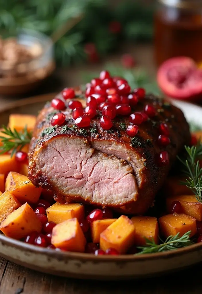26 Glazed Pork Recipes That Look Gourmet - 11. Pomegranate Glazed Pork Shoulder