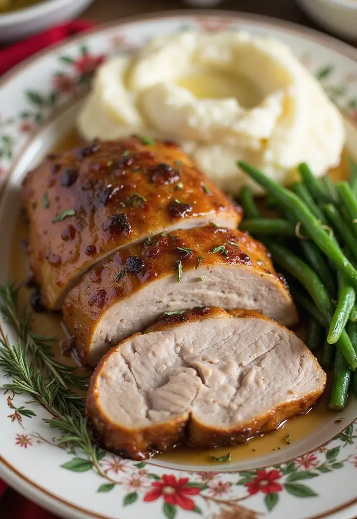26 Glazed Pork Recipes That Look Gourmet - 12. Rosemary Garlic Glazed Pork Loin