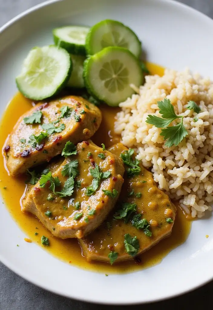 26 Glazed Pork Recipes That Look Gourmet - 25. Green Curry Glazed Pork Chops
