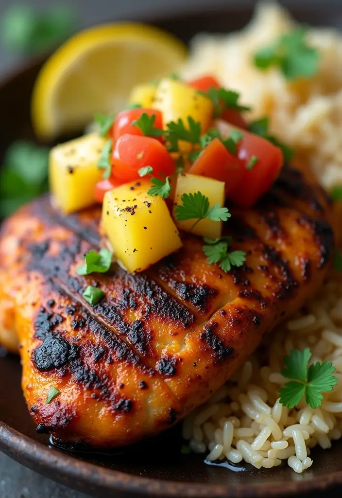 26 Grilled Chicken Recipes for Every Season - 11. Jerk Chicken with Pineapple Salsa