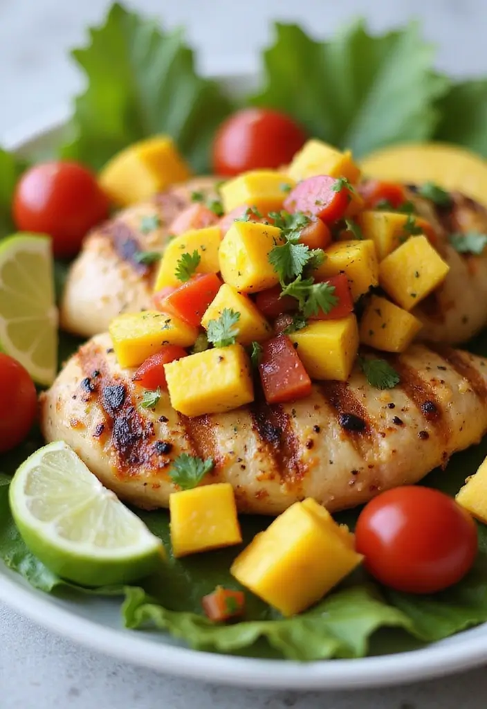 26 Grilled Chicken Recipes for Every Season - 2. Spicy Mango Salsa Chicken