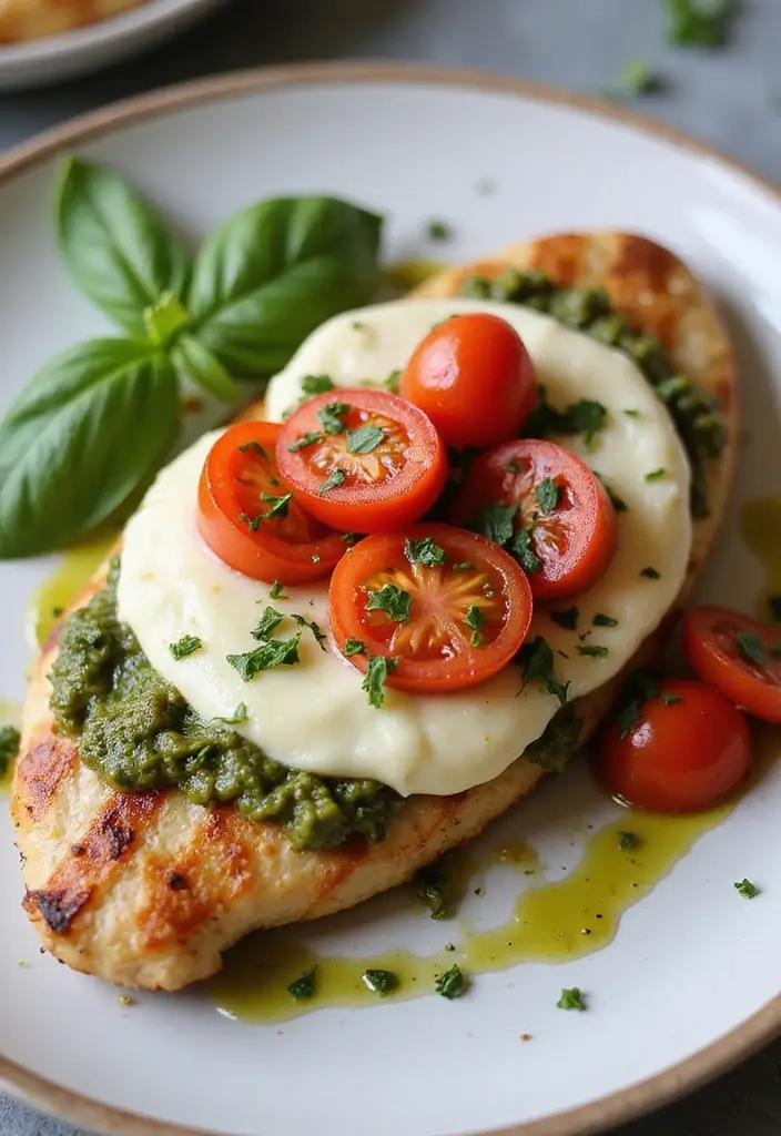 26 Grilled Chicken Recipes for Every Season - 20. Pesto Caprese Chicken