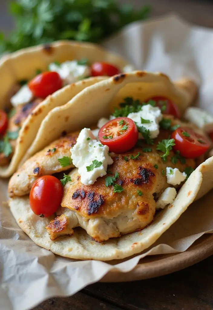 26 Grilled Chicken Recipes for Every Season - 21. Grilled Mediterranean Chicken Pita
