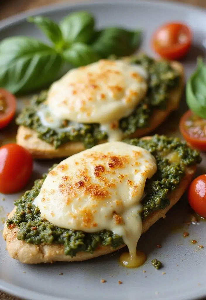 26 Keto Chicken Recipes That Actually Taste Great - 15. Baked Pesto Chicken