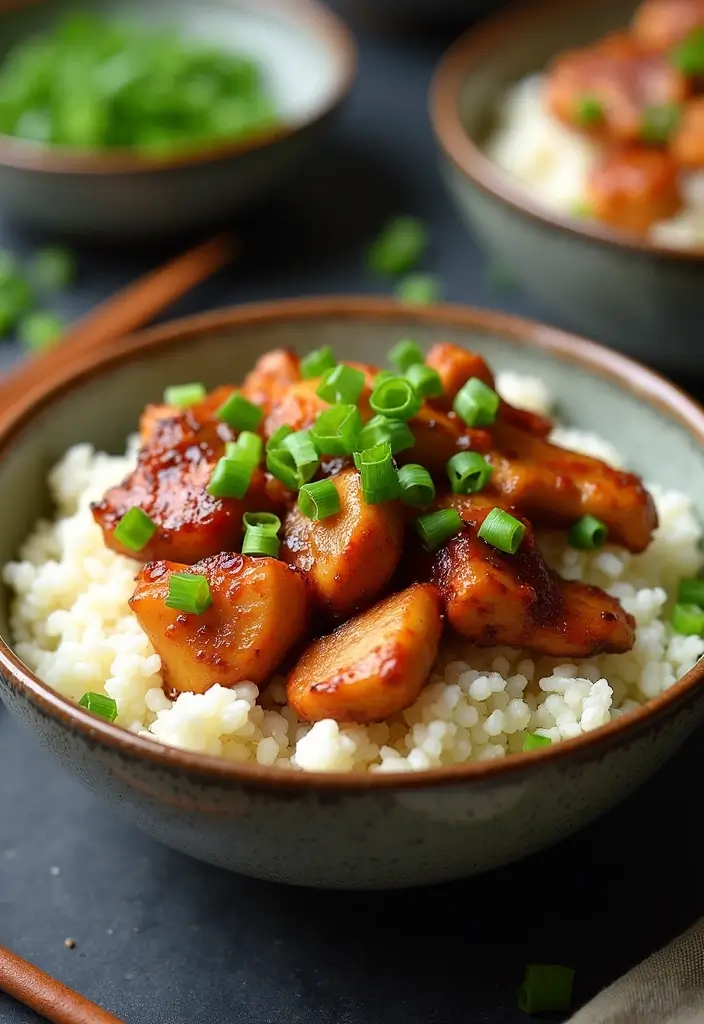 26 Keto Chicken Recipes That Actually Taste Great - 19. Teriyaki Chicken with Cauliflower Rice