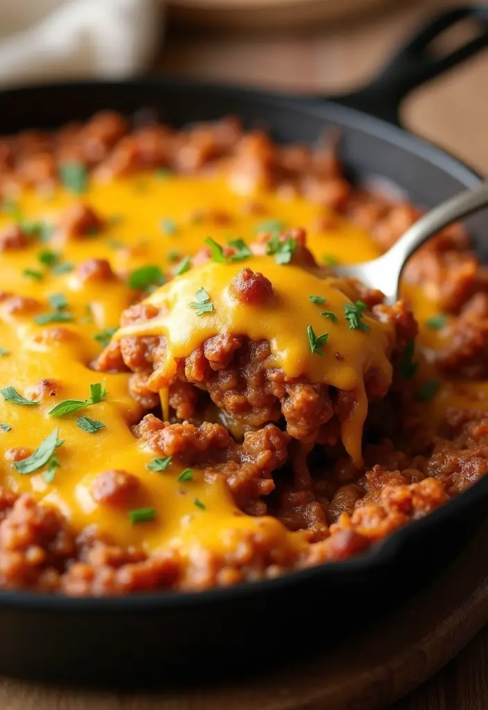 26 Meat Skillet Recipes for Fast Weeknight Meals - 11. Cheesy Ground Beef Casserole