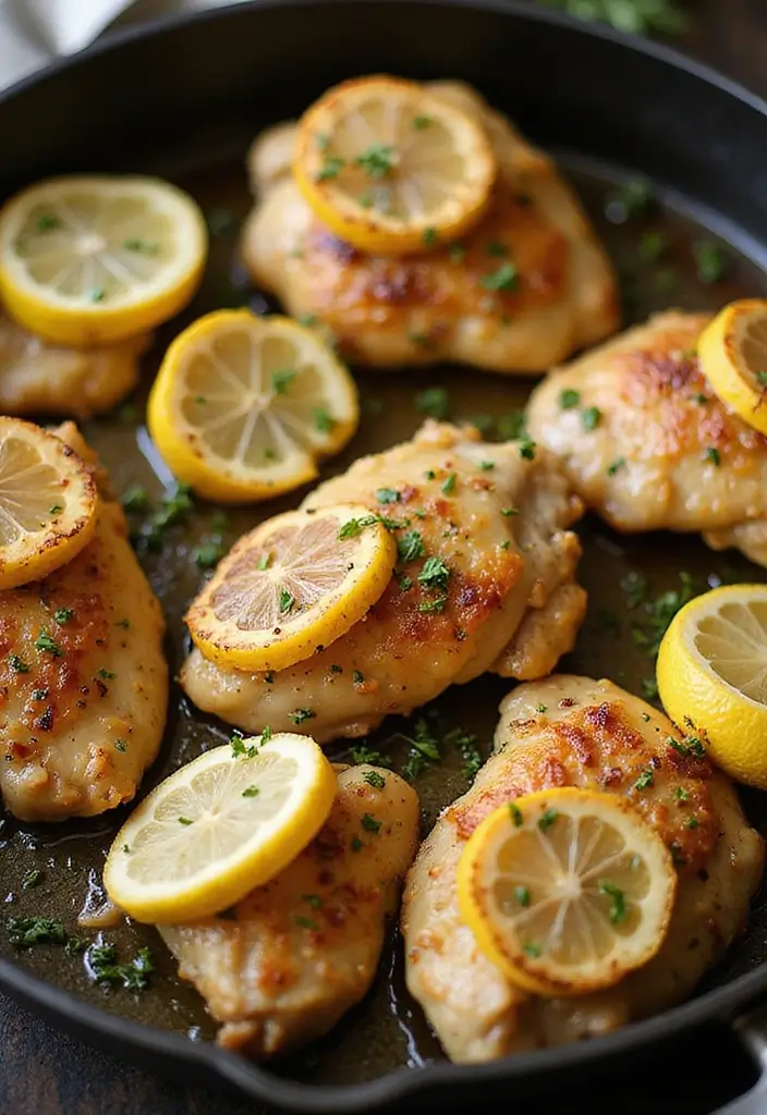26 Meat Skillet Recipes for Fast Weeknight Meals - 12. Lemon Garlic Chicken Thighs