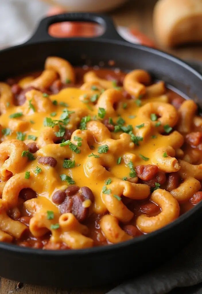 26 Meat Skillet Recipes for Fast Weeknight Meals - 26. Skillet Chili Mac